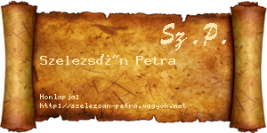 Szelezsán Petra névjegykártya