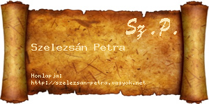 Szelezsán Petra névjegykártya